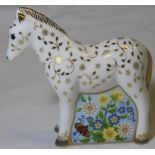 ROYAL CROWN DERBY PAPERWEIGHT - SHETLAND FOAL EXCLUSIVE TO VISITORS CENTRE 2006 NO.384/450