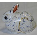 ROYAL CROWN DERBY PAPERWEIGHT - BUNNY EXCLUSIVE TO COLLECTORS CLUB 2004