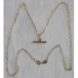 9CT GOLD NECKLACE WITH T-BAR 1.17g