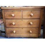 SATINWOOD CHEST OF 4 DRAWERS