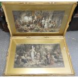 PR LARGE GILT FRAMED COLOURED PRINTS LOHENGRIN + TANHAUSER