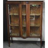 MAHOGANY BOW FRONT DISPLAY CABINET