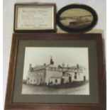 FRAMED PHOTO BUDE HOTEL, OVAL PHOTO OF THE STRAND BUDE + F.TREWIN OF KILKHAMPTON ROYAL DAYLIGHT