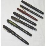 7 FOUNTAIN PENS INC PARKER LADY & OSMIROID 65