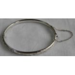 SILVER ENGRAVED BANGLE 7.8g