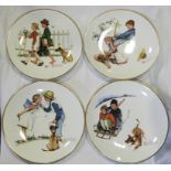 4 GORHAM NORMAN ROCKWELL LTD ED 4 SEASONS PLATES