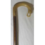 SHEPHERDS CROOK WITH SCOTTISH THISTLE HORN HANDLE