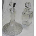 2 GLASS DECANTERS