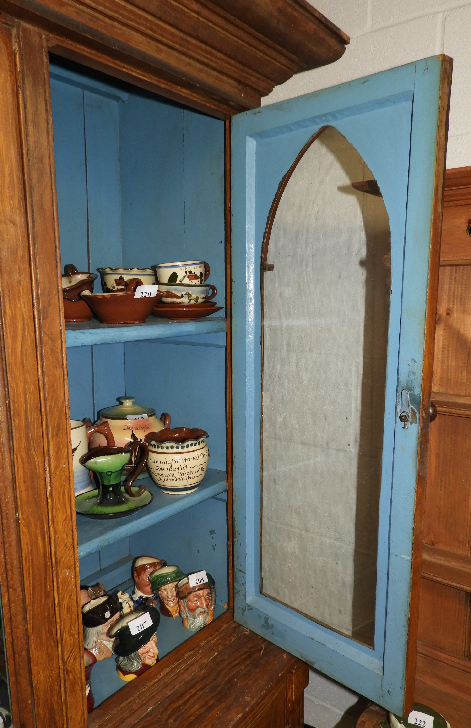 COUNTRY STAINED PINE KITCHEN DRESSER - Image 8 of 9