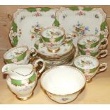 22 PCE PLANT TUSCAN FLORAL GARLAND TEASET