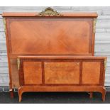 FRENCH WALNUT & ORMOLU 5FT BED