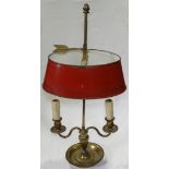 BRASS TABLE LAMP WITH TIN SHADE