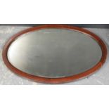 MAHOGANY OVAL FRAMED MIRROR