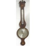 INLAID MAHOGANY BAROMETER BY C FARRELI NORTHAMPTON