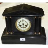 VICTORIAN SLATE COLUMNED TIMEPIECE