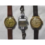 3 LADIES DECO WRISTWATCHES