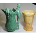 SYLVAC STORK JUG 1960 (8'H) + VASE 181