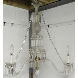 LARGE VICTORAIN GAS CONVERTED CHANDELIER