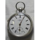 SILVER CASED GENTS POCKET WATCH KAY OF WORCESTER 342