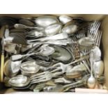 BOX OF PLATED CUTLERY