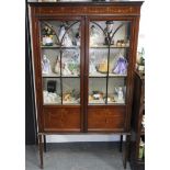 EDWARDIAN INLAID CHINA CABINET