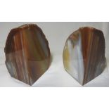 PAIR POLISHED AGATE GEODES
