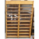 LIGHT OAK 20 ACRYLIC FRONTED DRAWER HABADASHERY CABINET 36'X21'DX55'H