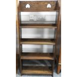 ARTS & CRAFTS OAK BOOKSHELF 44” high x 20” wide x 6” deep