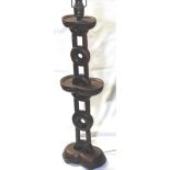 TREEN ORIENTAL LAMP BASE 24'H