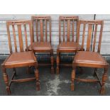 4 OAK DINING CHAIRS