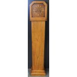 OAK ART DECO GRANDMOTHER CLOCK