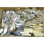 BOX OF PLATED CUTLERY