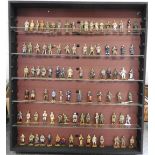 91 DEL PRADO SOLDIERS IN GLAZED CABINET + 3 BOOKS 'MEN AT WAR'