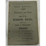 1911 SALES PARTICULARS GRANVILLE ESTATE MORWENSTOW STANBURY BARTON, E&W WOOLLEY, HILLHEAD, ELLDOWN