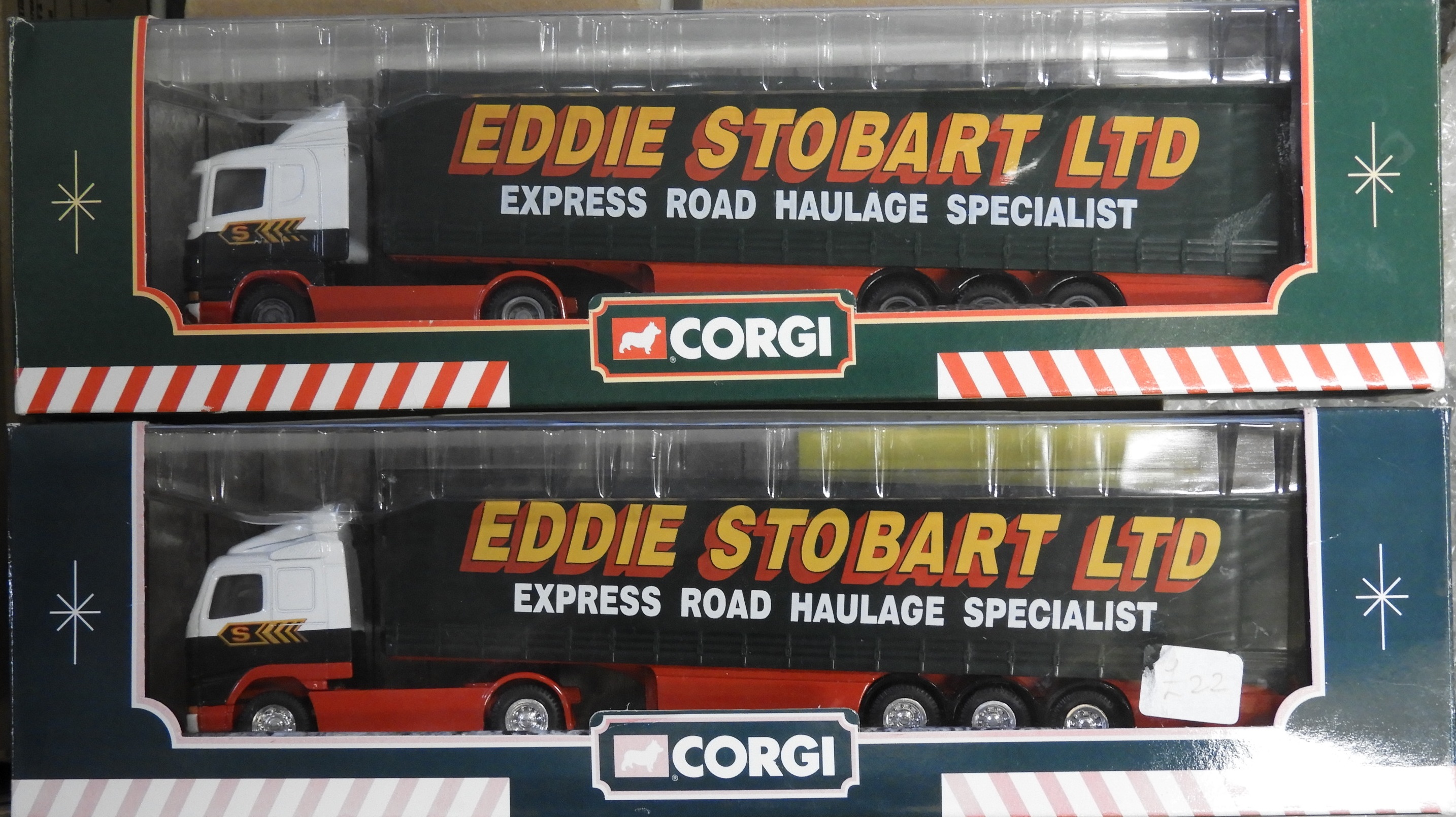 2 CORGI EDDIE STOBART BOXED LORRIES 59503 + 59504