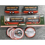 1 CORGI EDDIE STOBART LORRY 59516 + 2 TRAILERS + COASTERS