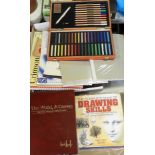 PASTEL ARTISTS BOX SET & PAPER + BOOKS THE WORLDS A CANVAS + DRAWING SKILLS