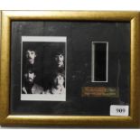 THE BEATLES GET BACK ORIGINAL FILM CELL WITH CERTIFICATE