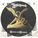 LP - WHITESNAKE PICTURE DISC SAINTS & SINNERS LBGP 30354A NO SLEEVE OR COVER