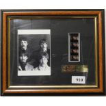 THE BEATLES GET BACK ORIGINAL FILM CELL WITH CERTIFICATE