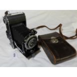 AGFAR COMPUR FOLDING CAMERA & LEATHER CASE