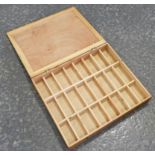 WOODEN 24 COMPARTMENT COLLECTORS BOX