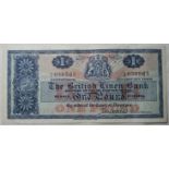 BANKNOTES - BRITISH LINEN BANK £1 L/4 030563