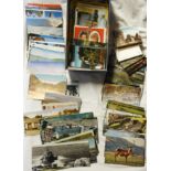 BOX OF COLOURED POSTCARDS