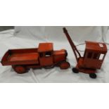 TINPLATE FLATBED LORRY & CRANE