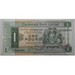 BANKNOTES - CLYDESDALE BANK £1 C/9 948297