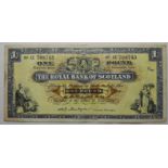 BANKNOTES - ROYAL BANK OF SCOTLAND £1 CC 708743
