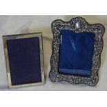 SILVER 2 PHOTO FRAMES 5' & 4 ' H