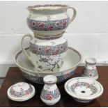 CRESCENT CHINA 6 PCE WASH BOWL SET