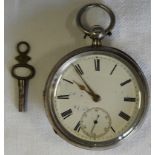 SILVER CASED POCKET WATCH